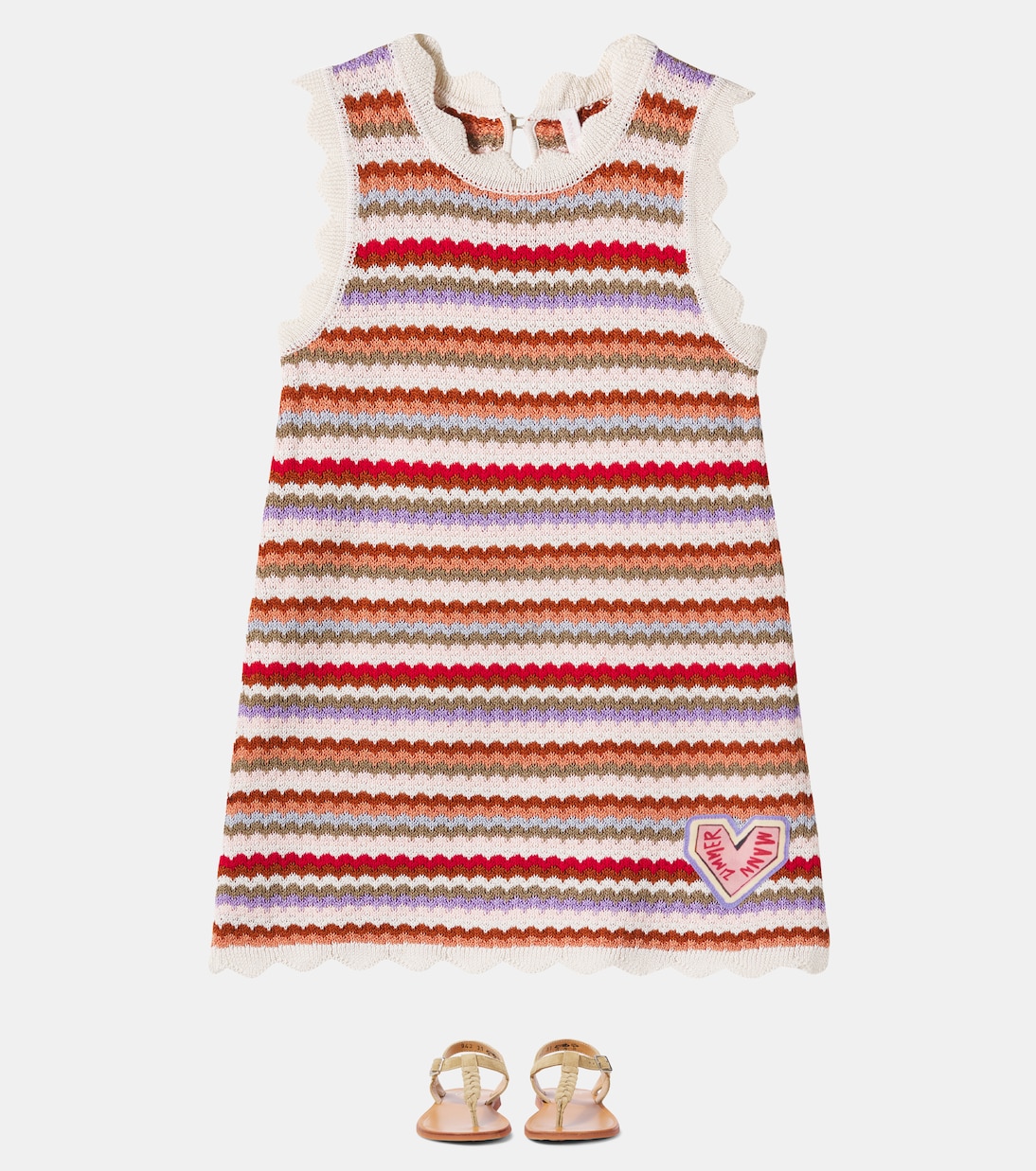 Abito Lucky in maglia a righe | Zimmermann Kids