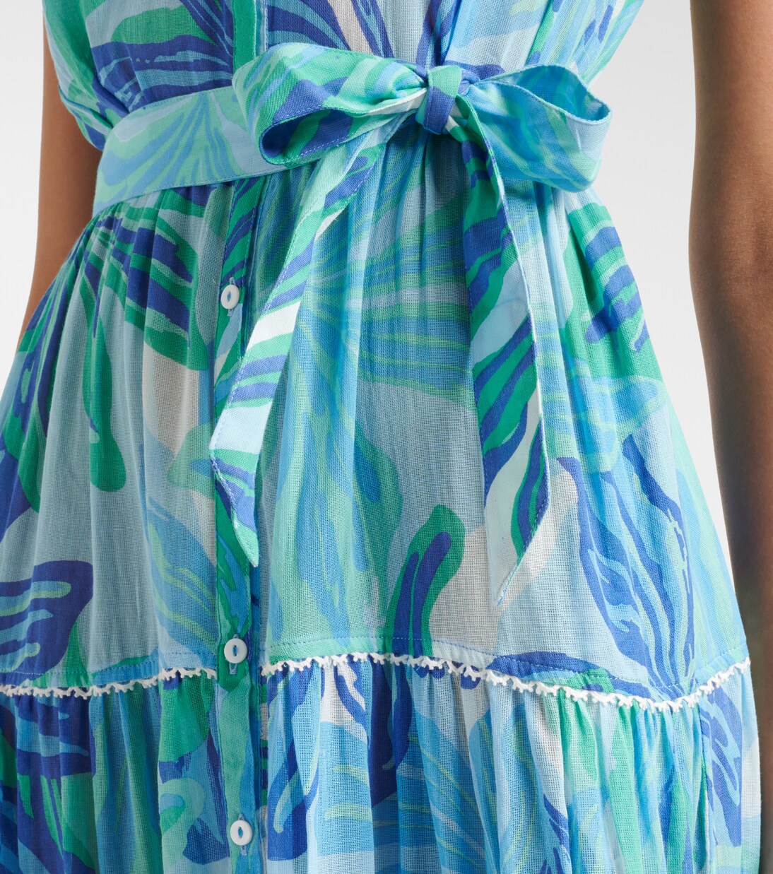 Robe longue Kora imprimée en coton | Poupette St Barth