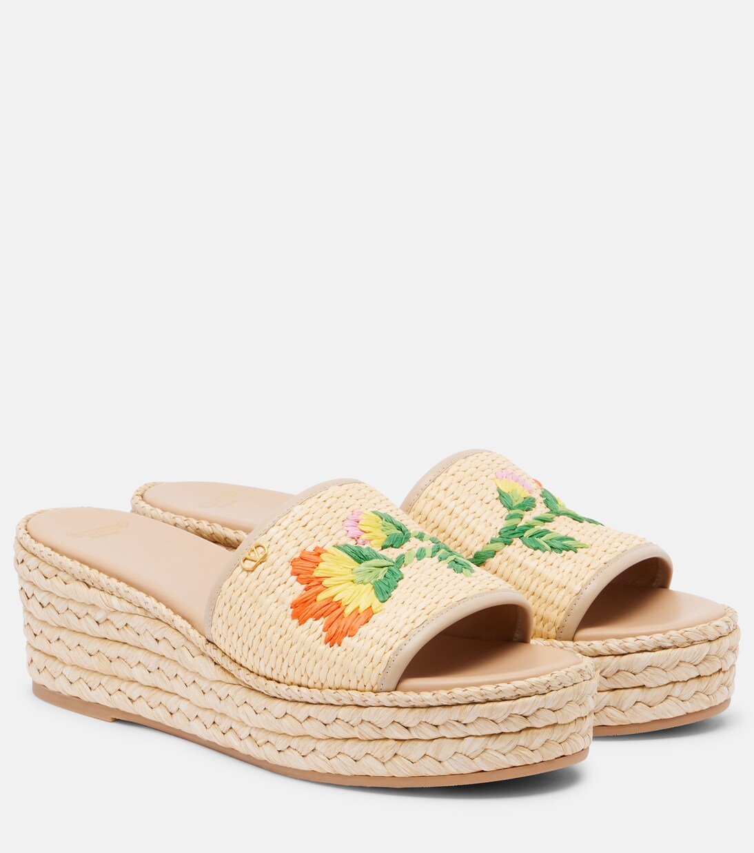 Bribri 65 raffia espadrille wedges | Valentino Garavani