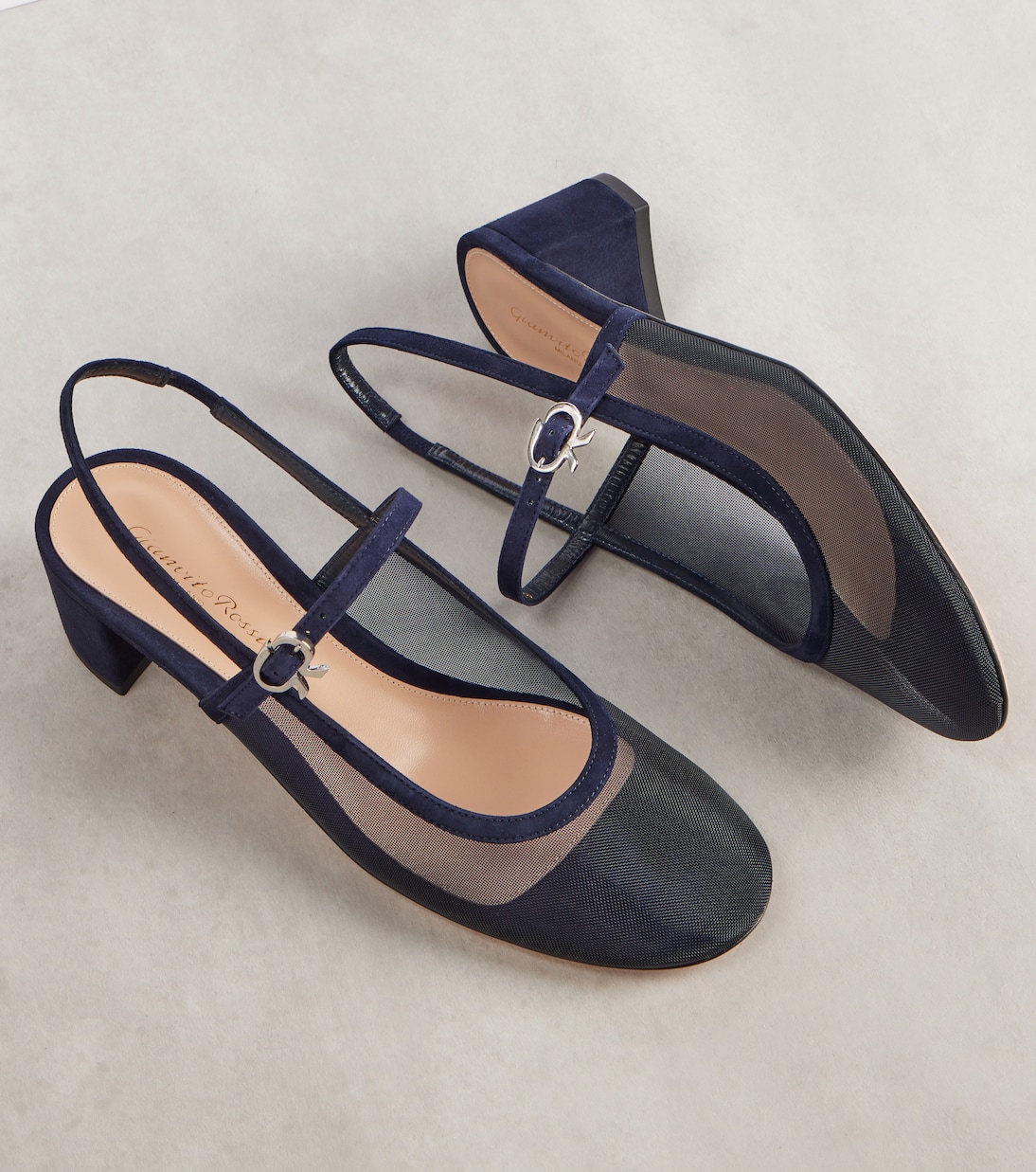 Slingback-Pumps Francoise 45 mit Veloursleder | Gianvito Rossi