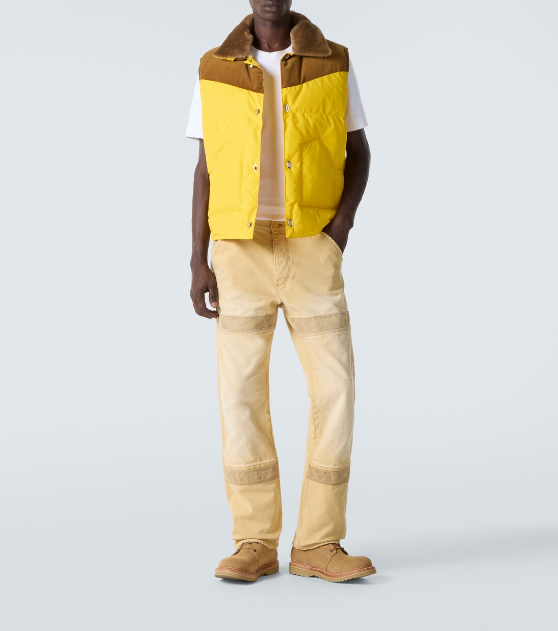 Brixton corduroy-trimmed puffer gilet | Wales Bonner