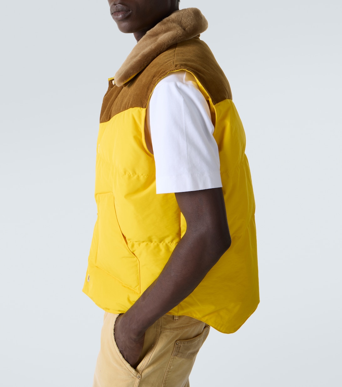 Brixton corduroy-trimmed puffer gilet | Wales Bonner