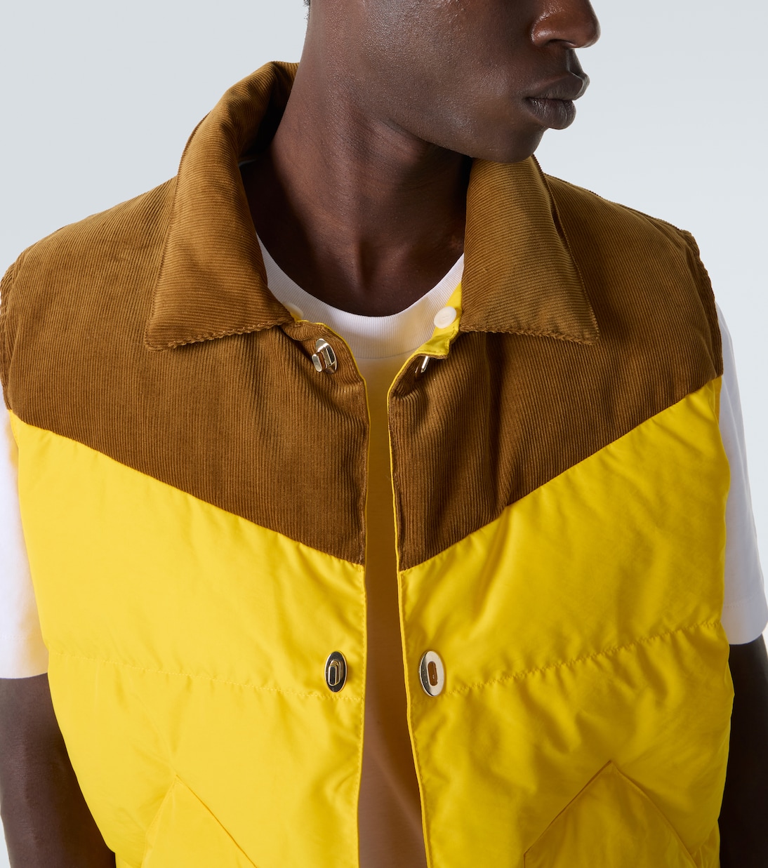 Brixton corduroy-trimmed puffer gilet | Wales Bonner