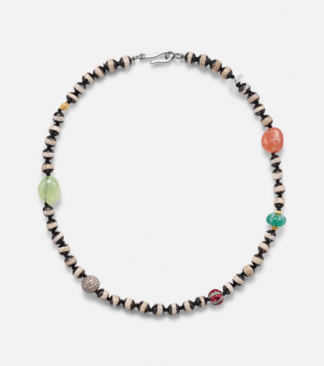 Globetrotter beaded necklace with gemstones | Ileana Makri
