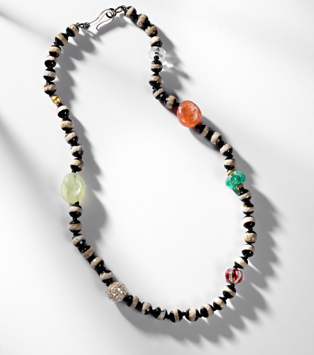 Globetrotter beaded necklace with gemstones | Ileana Makri
