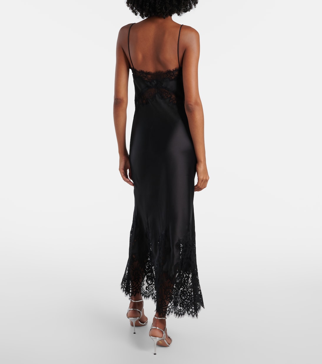 Robe Tamera en satin et dentelle | Rebecca Vallance