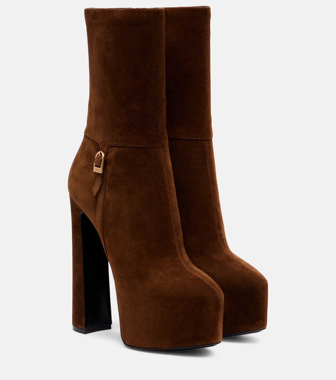 Nico 155 suede platform ankle boots | Saint Laurent