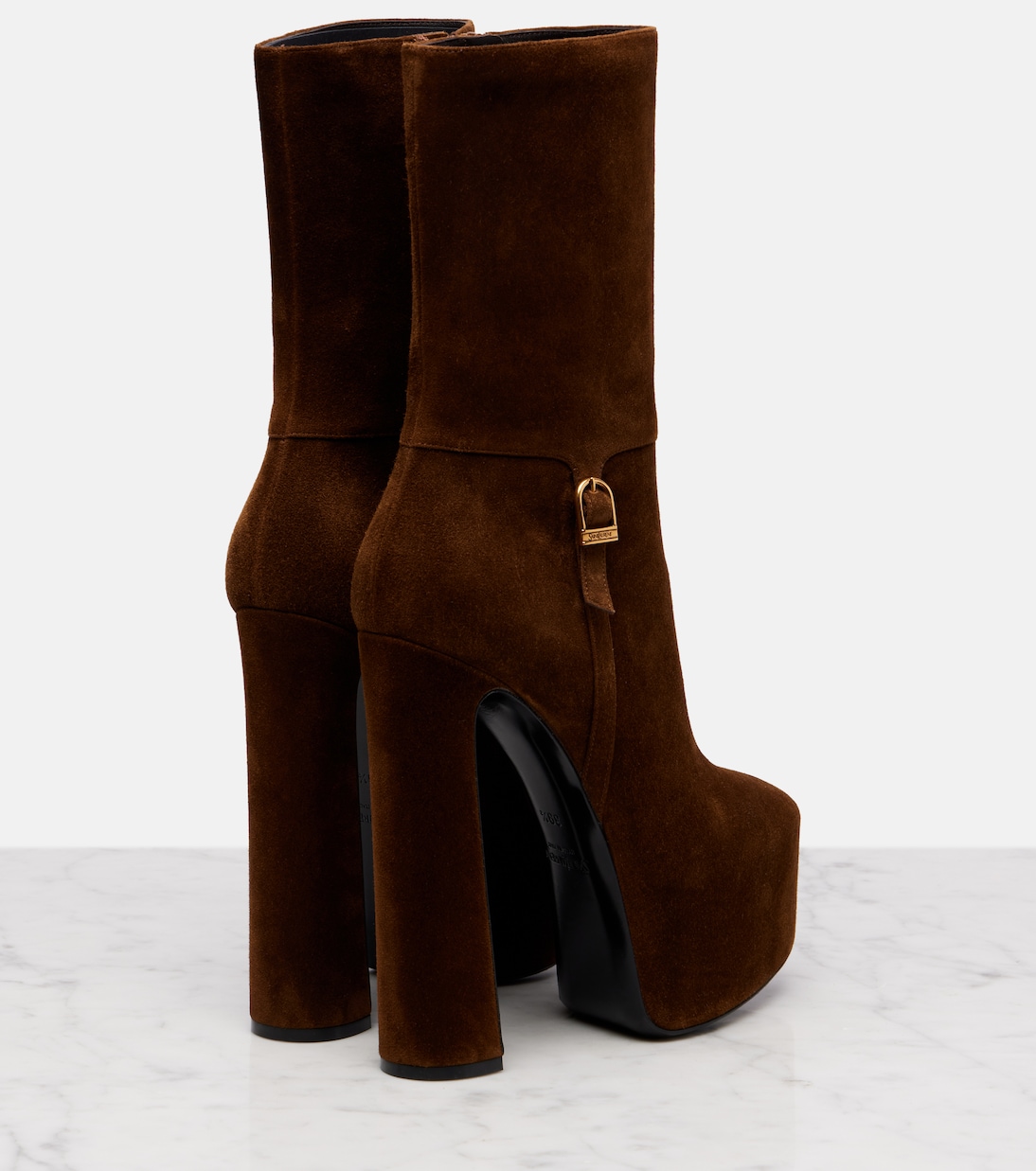 Nico 155 suede platform ankle boots | Saint Laurent
