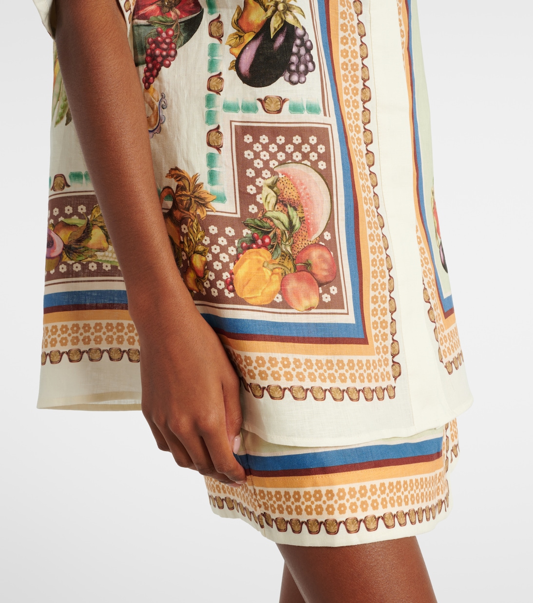 Bedrucktes Hemd Mercado aus Leinen | Alémais