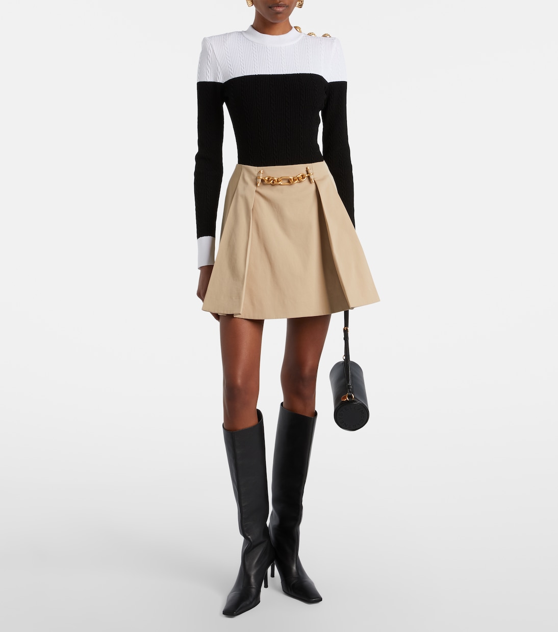 Minigonna in gabardine di cotone | Balmain