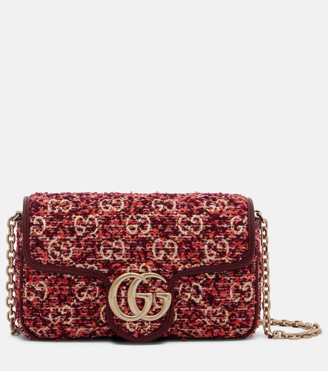 Borsa a spalla GG Marmont Mini in tweed | Gucci