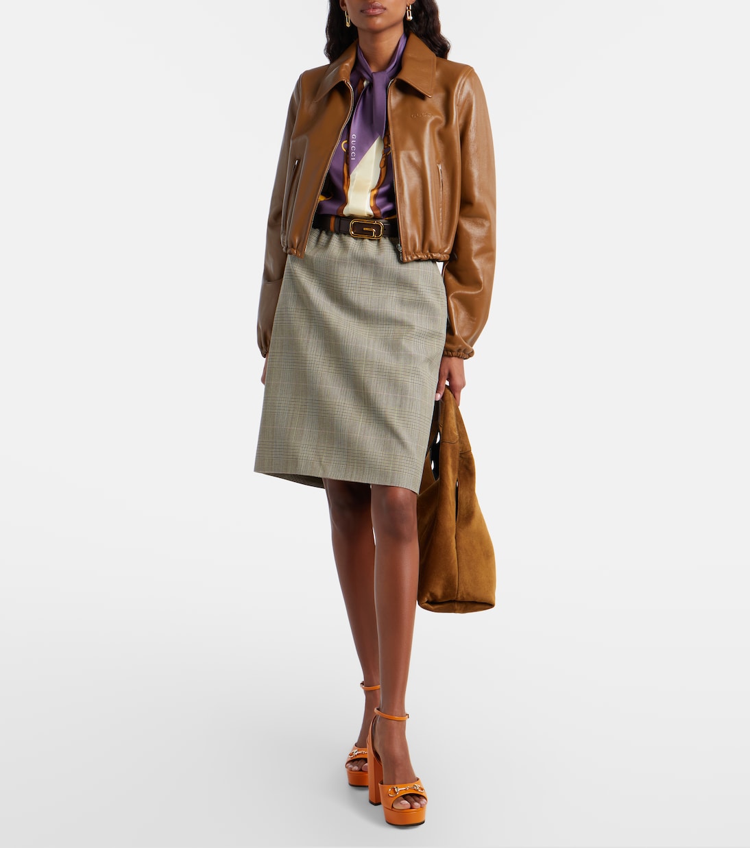 Leather bomber jacket | Gucci