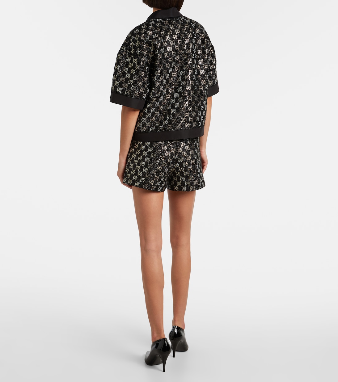 High-Rise Shorts GG mit Kristallen | Gucci