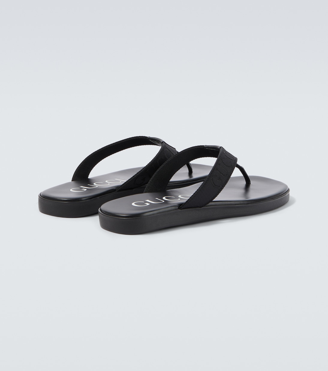 Sandalias de lona y piel con logo | Gucci