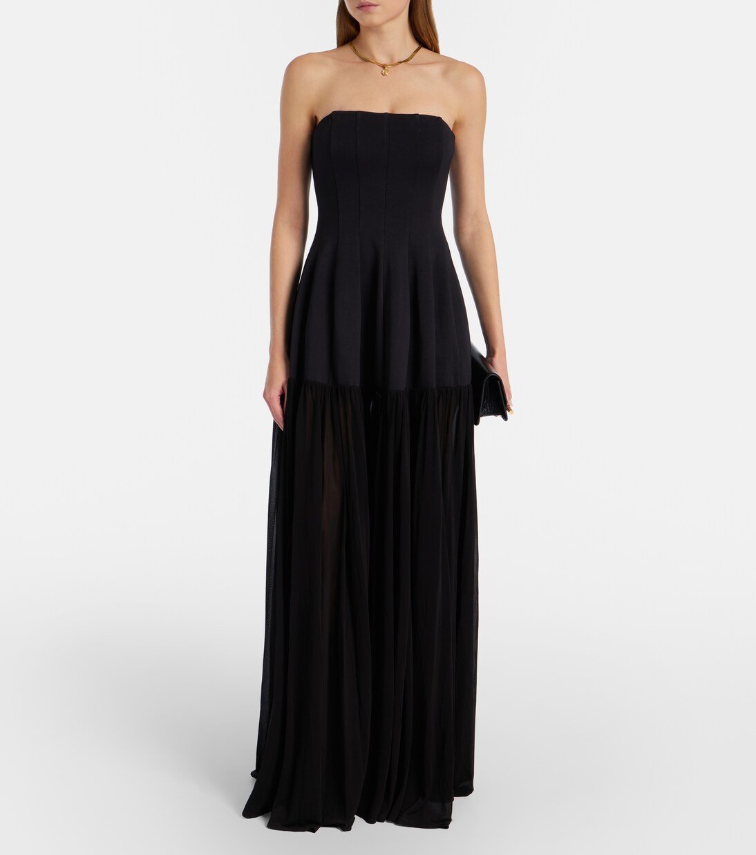 Strapless tulle maxi dress | Simkhai