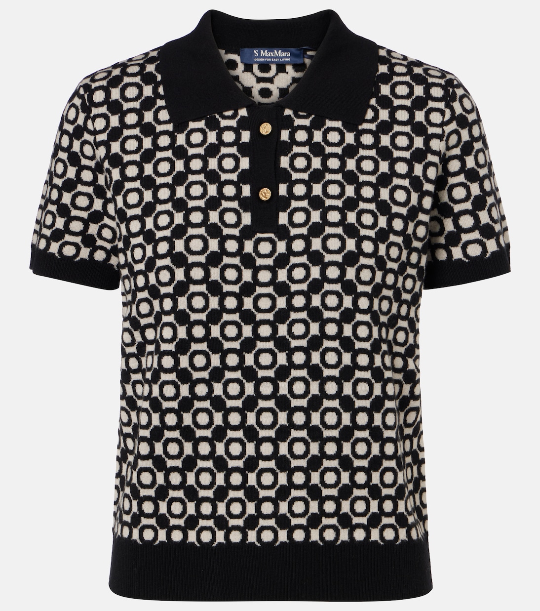 Medera wool jacquard polo sweater | 'S Max Mara