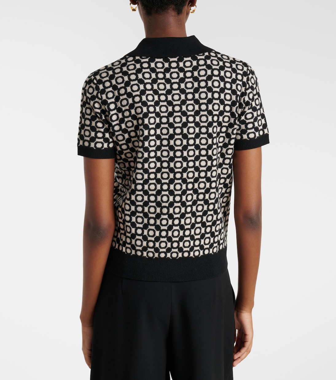 Medera wool jacquard polo sweater | 'S Max Mara