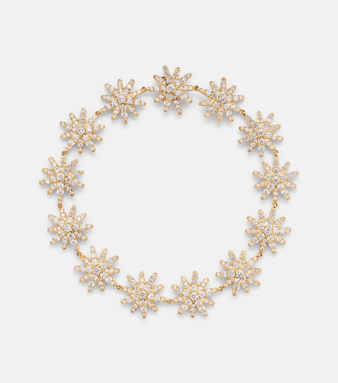 Starburst 18kt gold tennis bracelet with diamonds | David Yurman