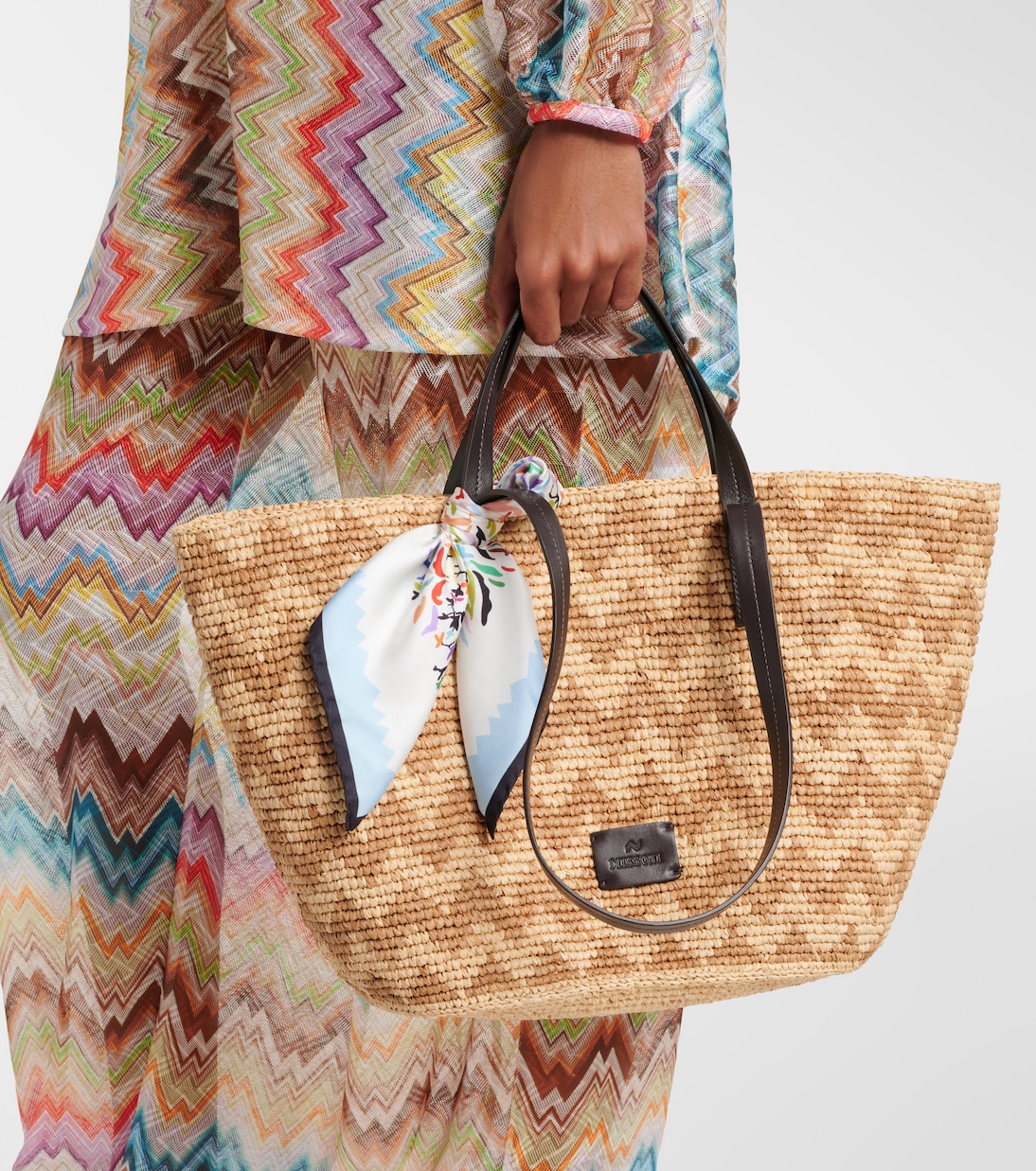 Tote Bag Zig Zag Large aus Raffiabast | Missoni