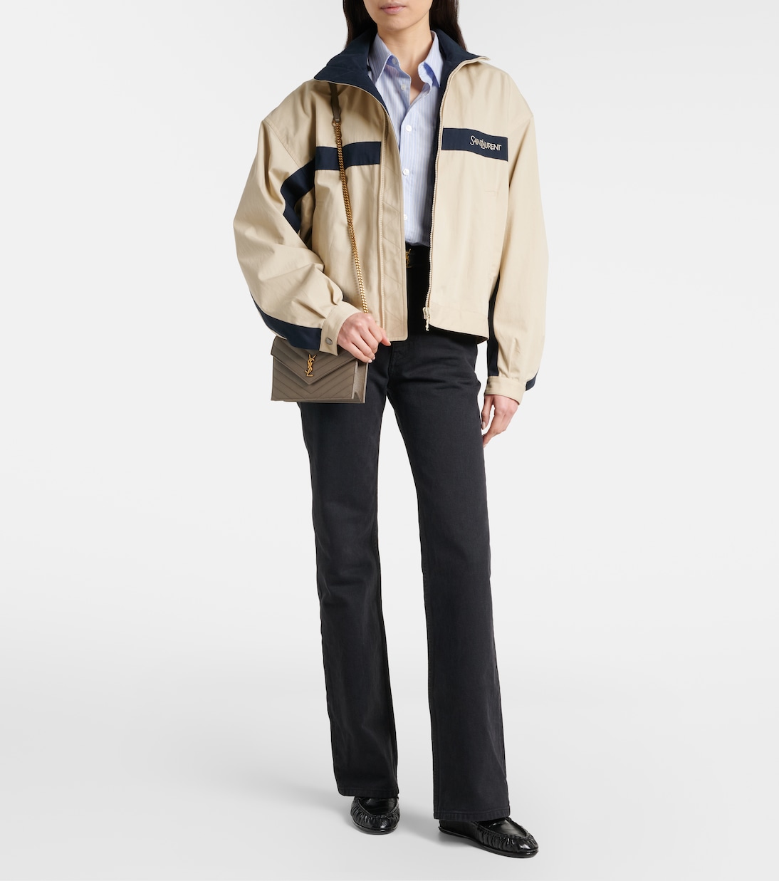 Cassandre matelassé leather wallet on chain | Saint Laurent