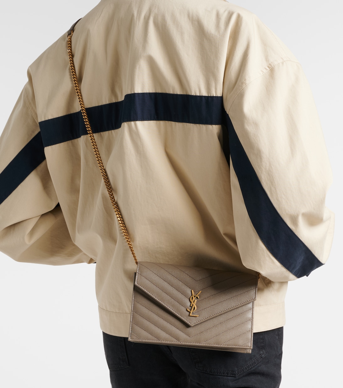 Cassandre matelassé leather wallet on chain | Saint Laurent