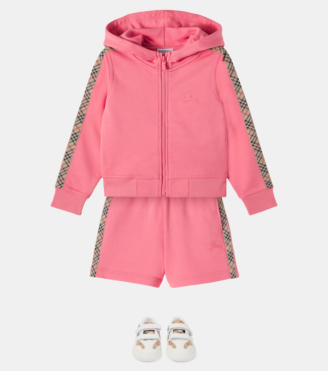 Burberry Check EKD cotton zip-up hoodie | Burberry Kids