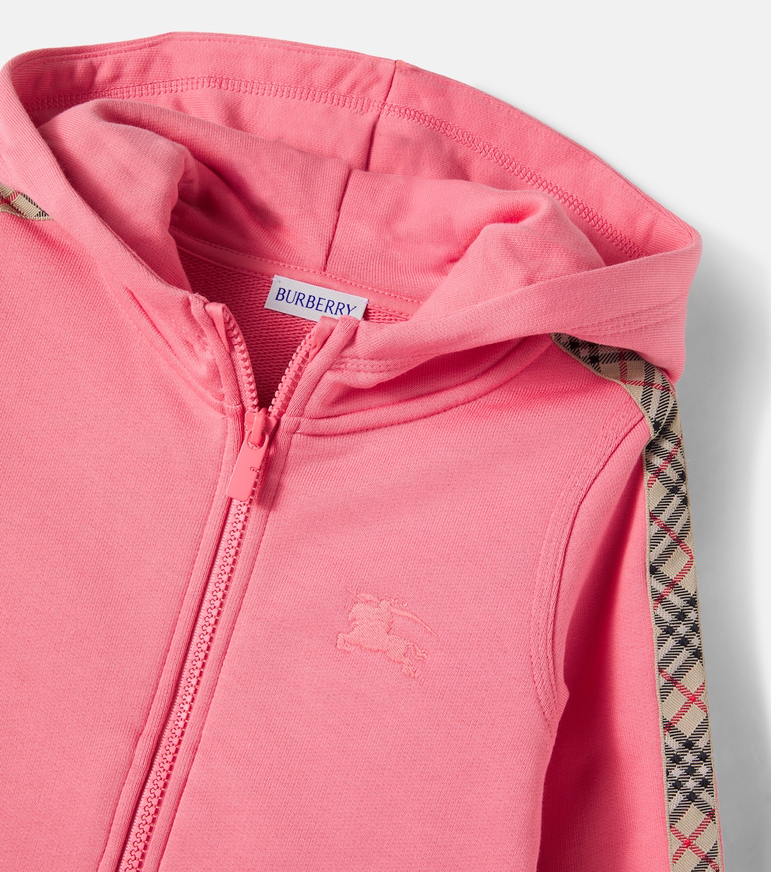 Burberry Check EKD cotton zip-up hoodie | Burberry Kids