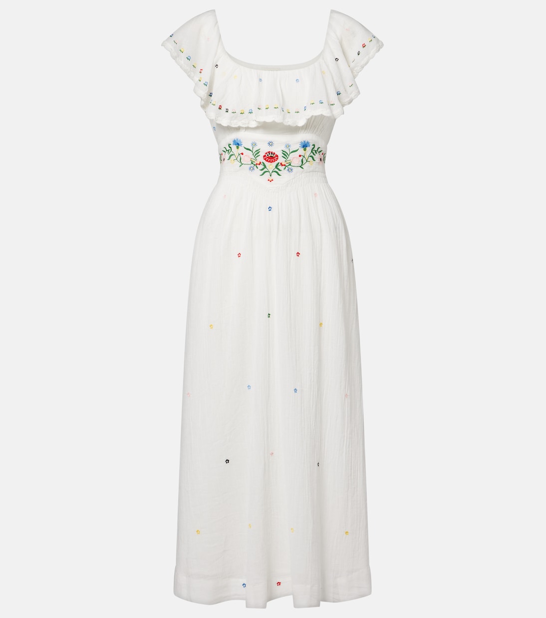 Ebony embroidered cotton midi dress | Rixo