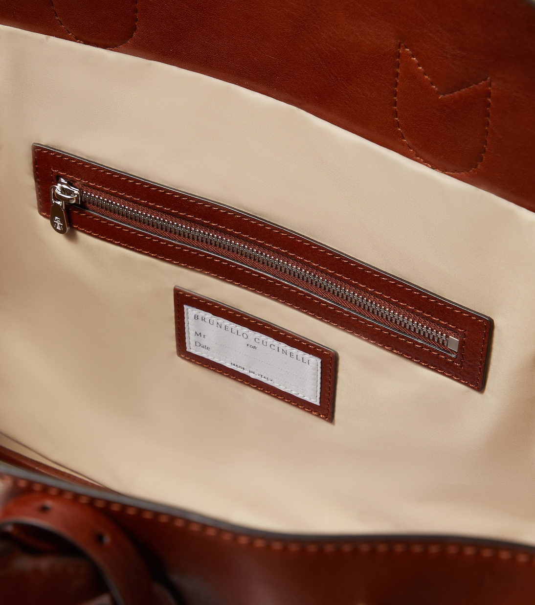 Country leather tote bag | Brunello Cucinelli