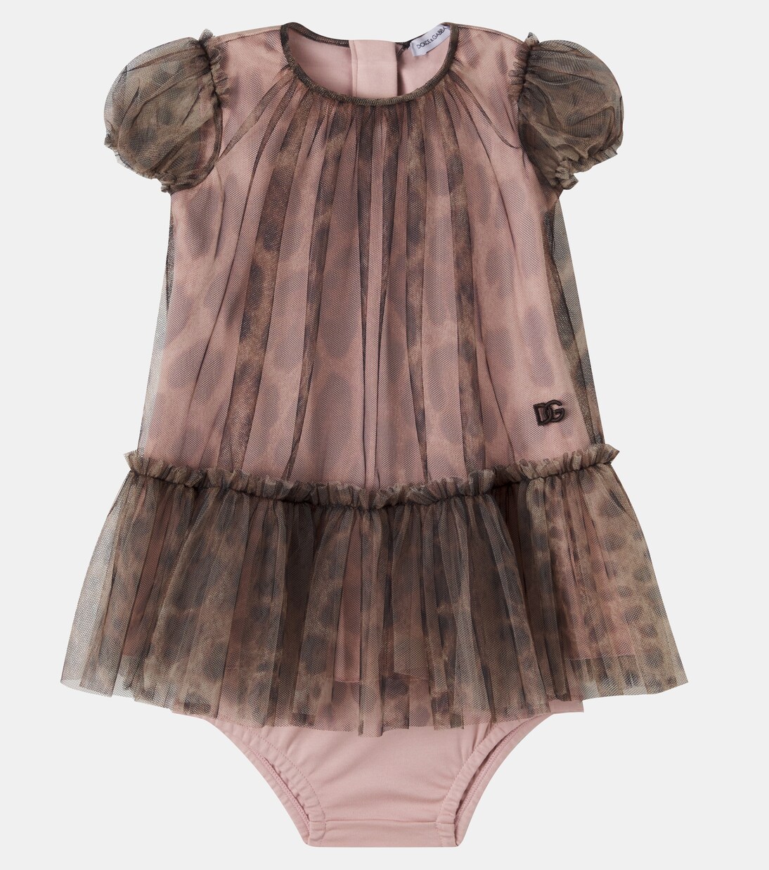 Baby leopard-print tulle dress | Dolce&Gabbana Kids