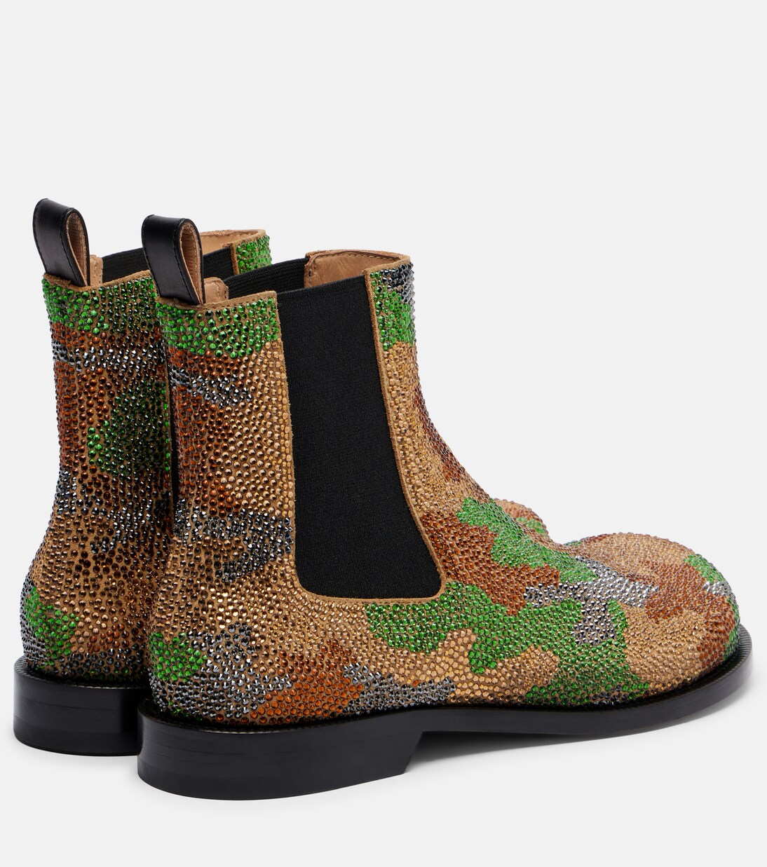 Camouflage embellished suede Chelsea boots | JW Anderson