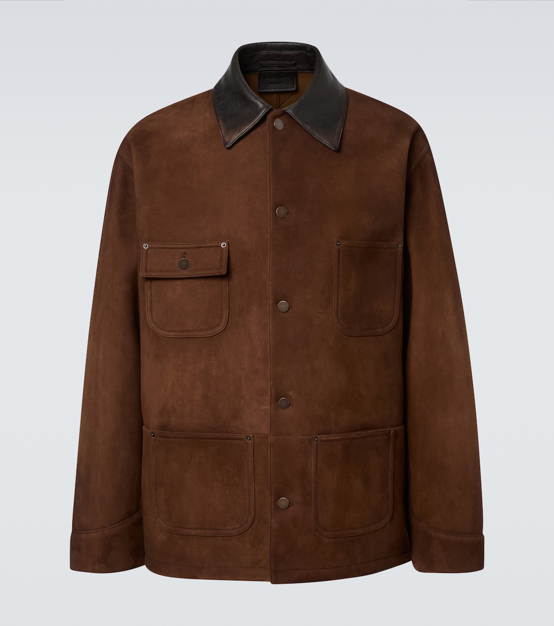 Jacke aus Veloursleder mit Leder | Prada