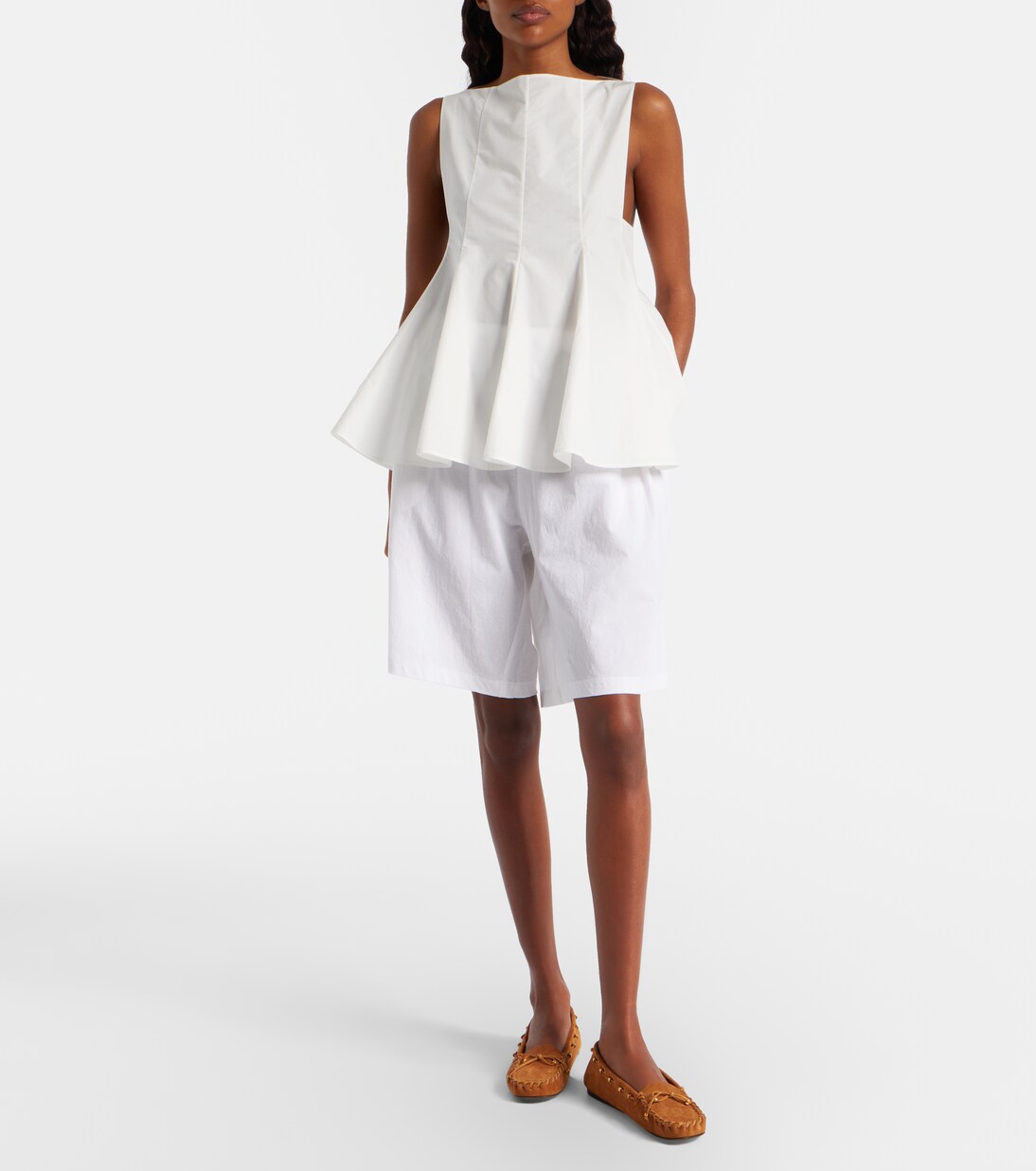 Poppy cotton Bermuda shorts | Khaite