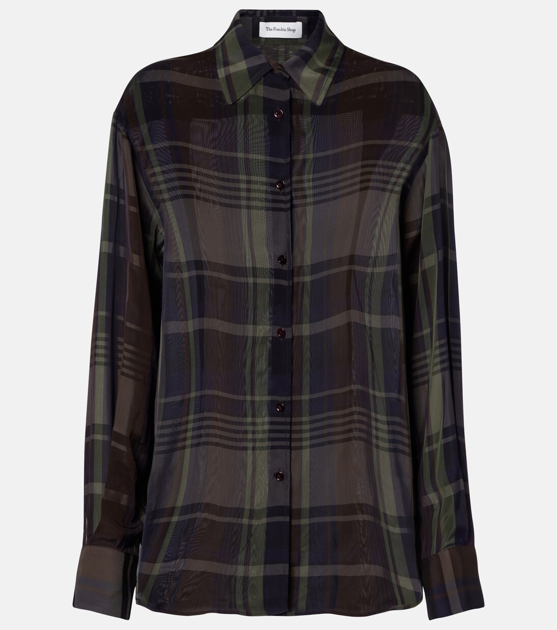 Peri sheer plaid shirt | The Frankie Shop