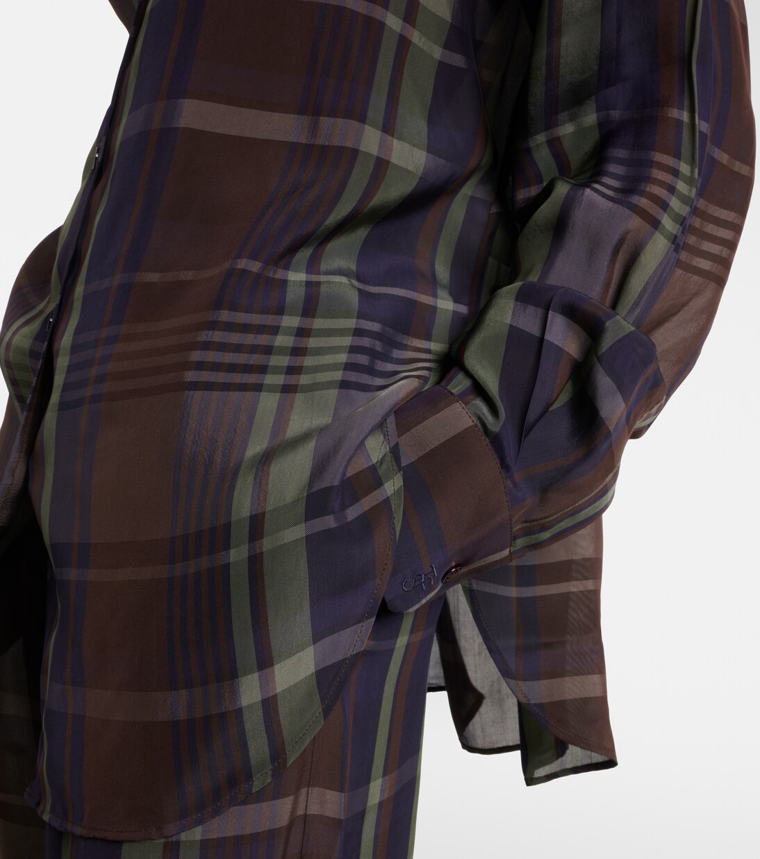 Peri sheer plaid shirt | The Frankie Shop