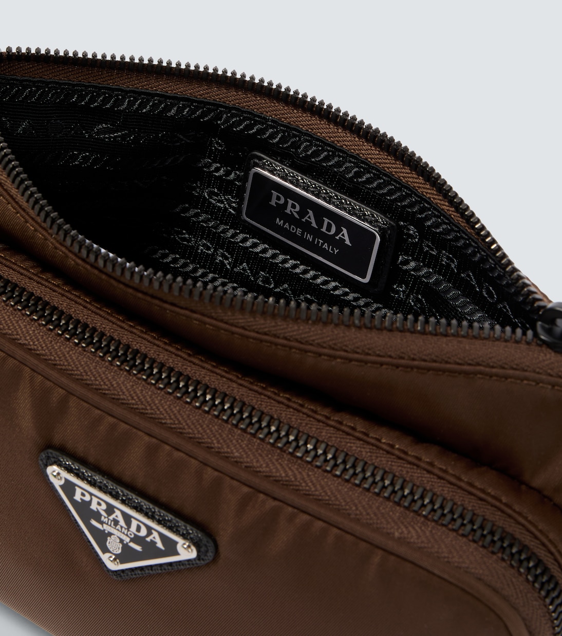 Re-Nylon皮革边饰单肩包 | Prada