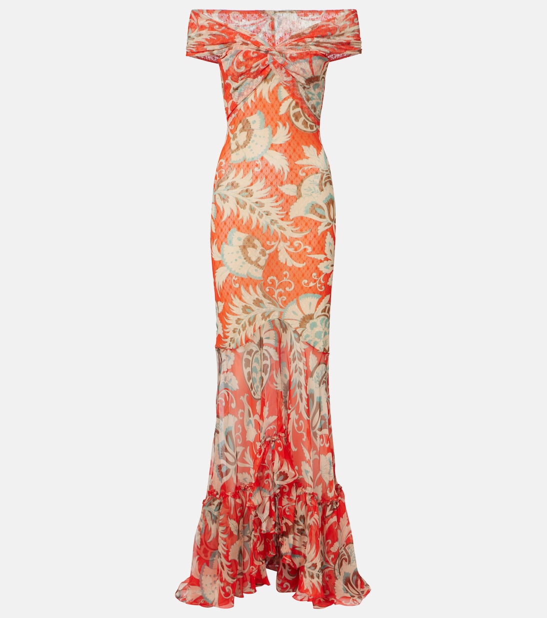 Printed off-shoulder gown | Etro