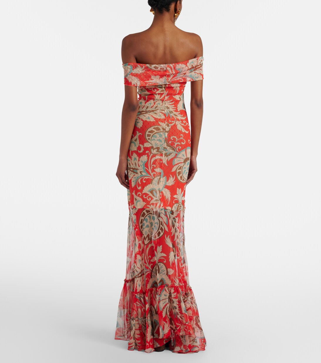 Printed off-shoulder gown | Etro