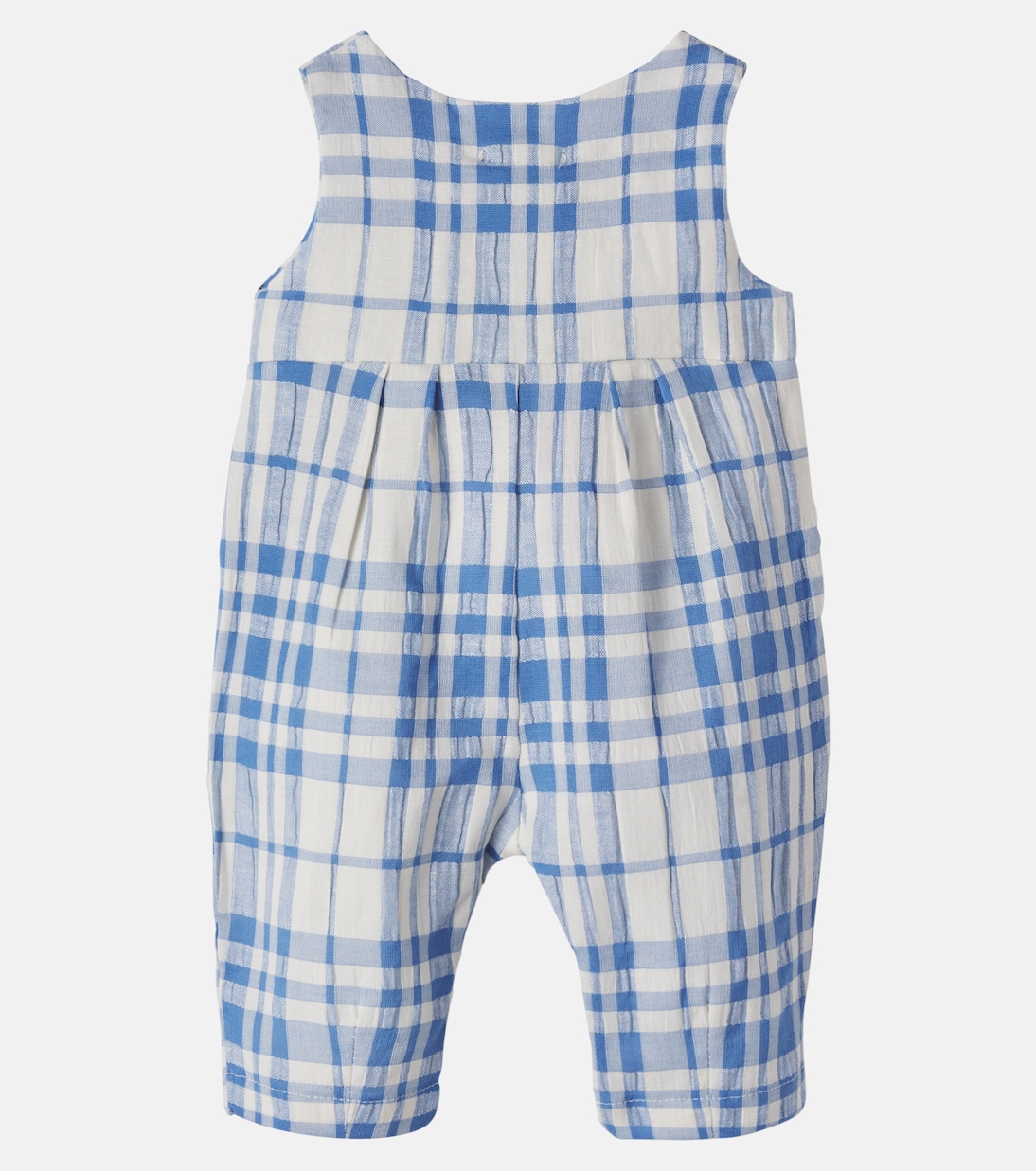 Baby Morera checked cotton and linen jumpsuit | 1 + in the Family
