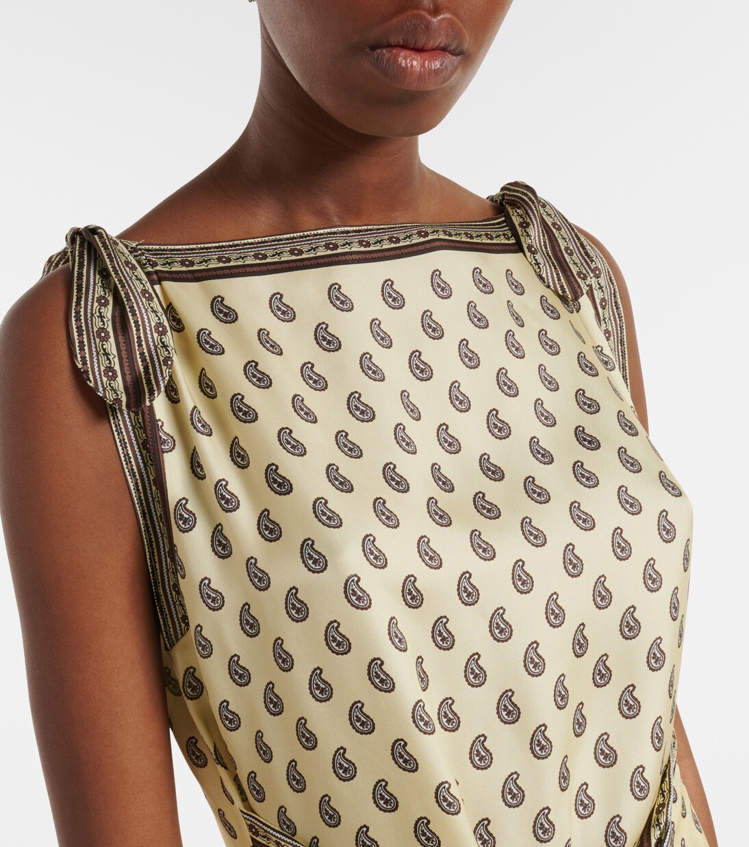 Amorette paisley silk-blend midi dress | Dôen