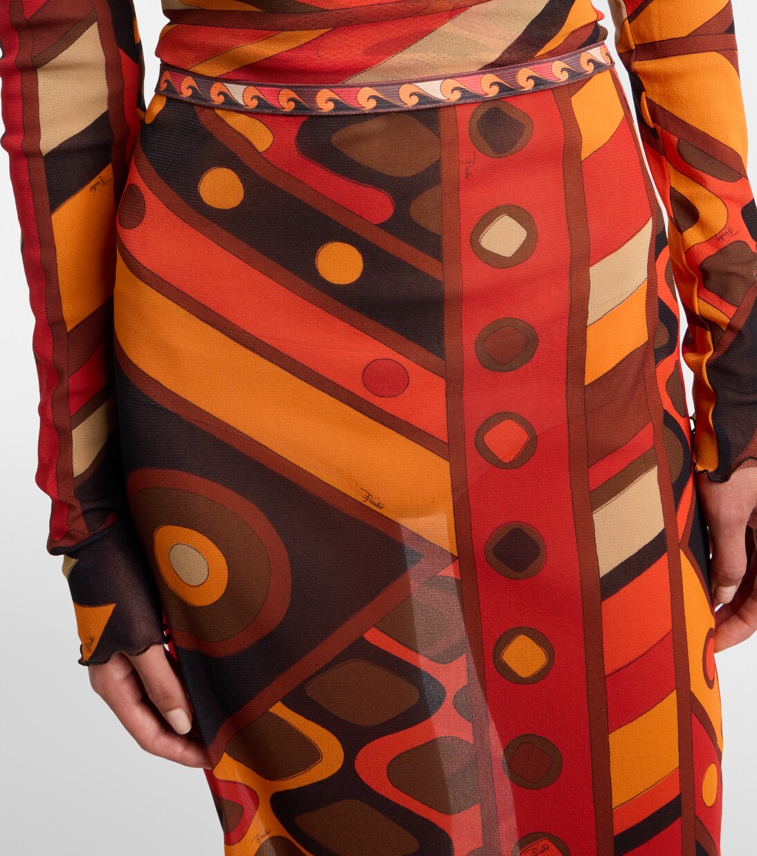 Falda larga Vivara de tul | Pucci
