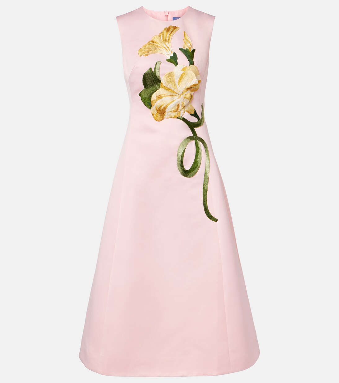 Floral-appliqué cocktail dress | Leo Lin