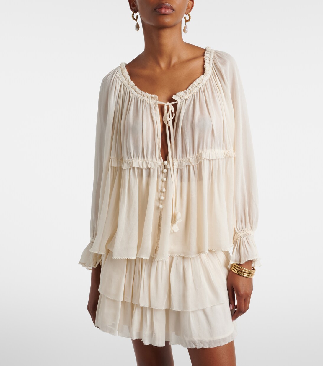 Moon ruffled blouse | Poupette St Barth
