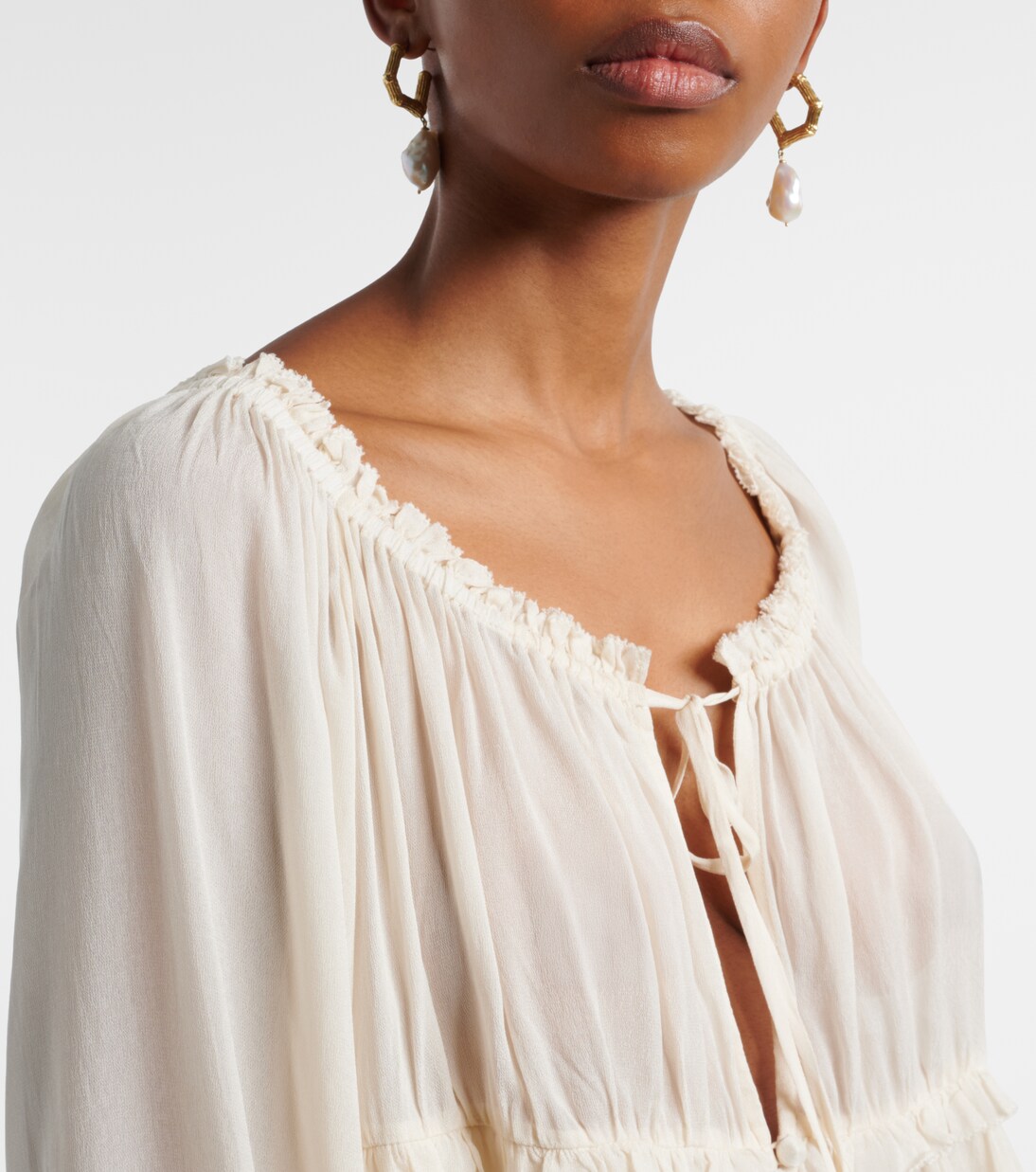 Moon ruffled blouse | Poupette St Barth
