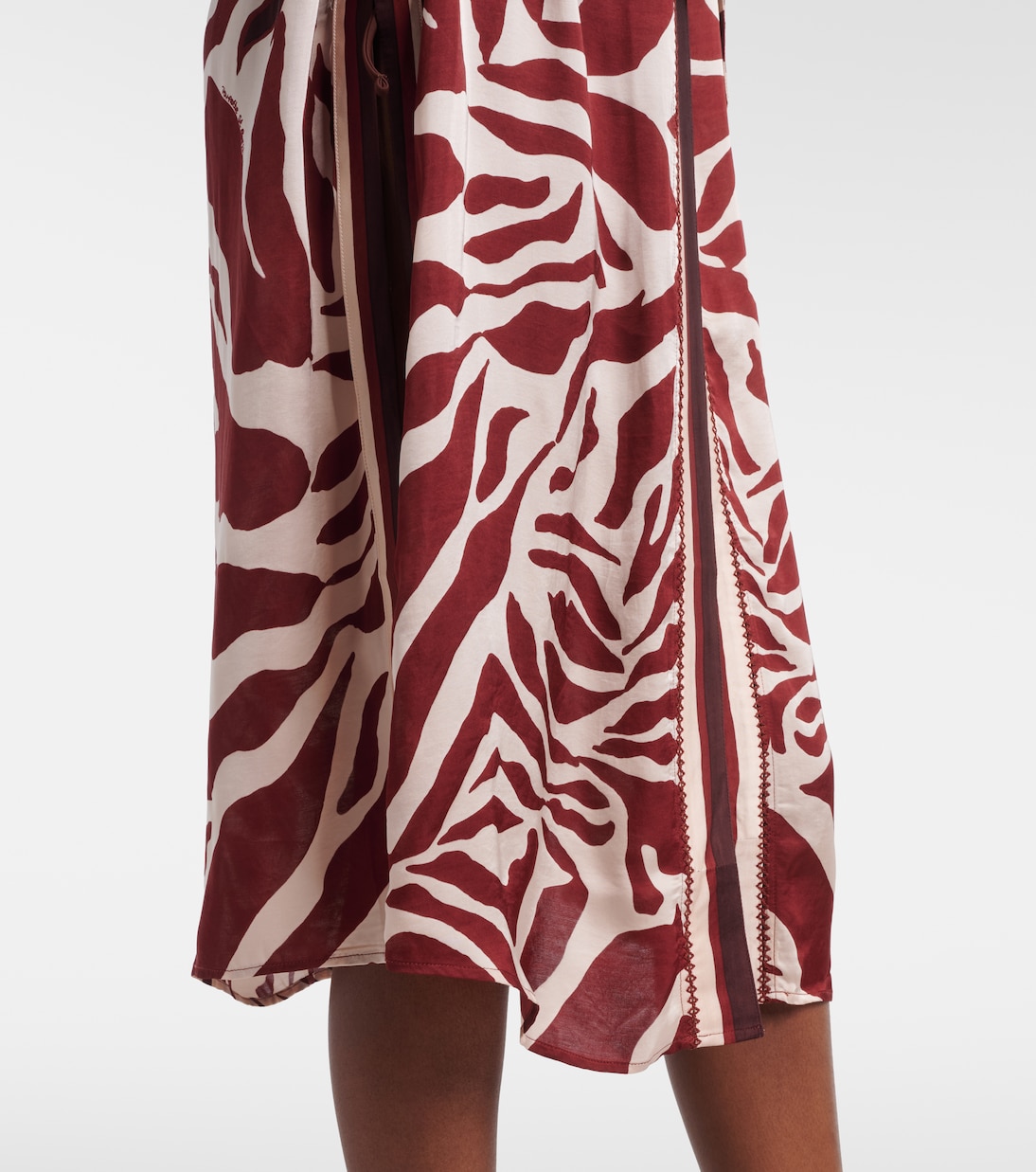 Caftán Erica de satén estampado | Poupette St Barth