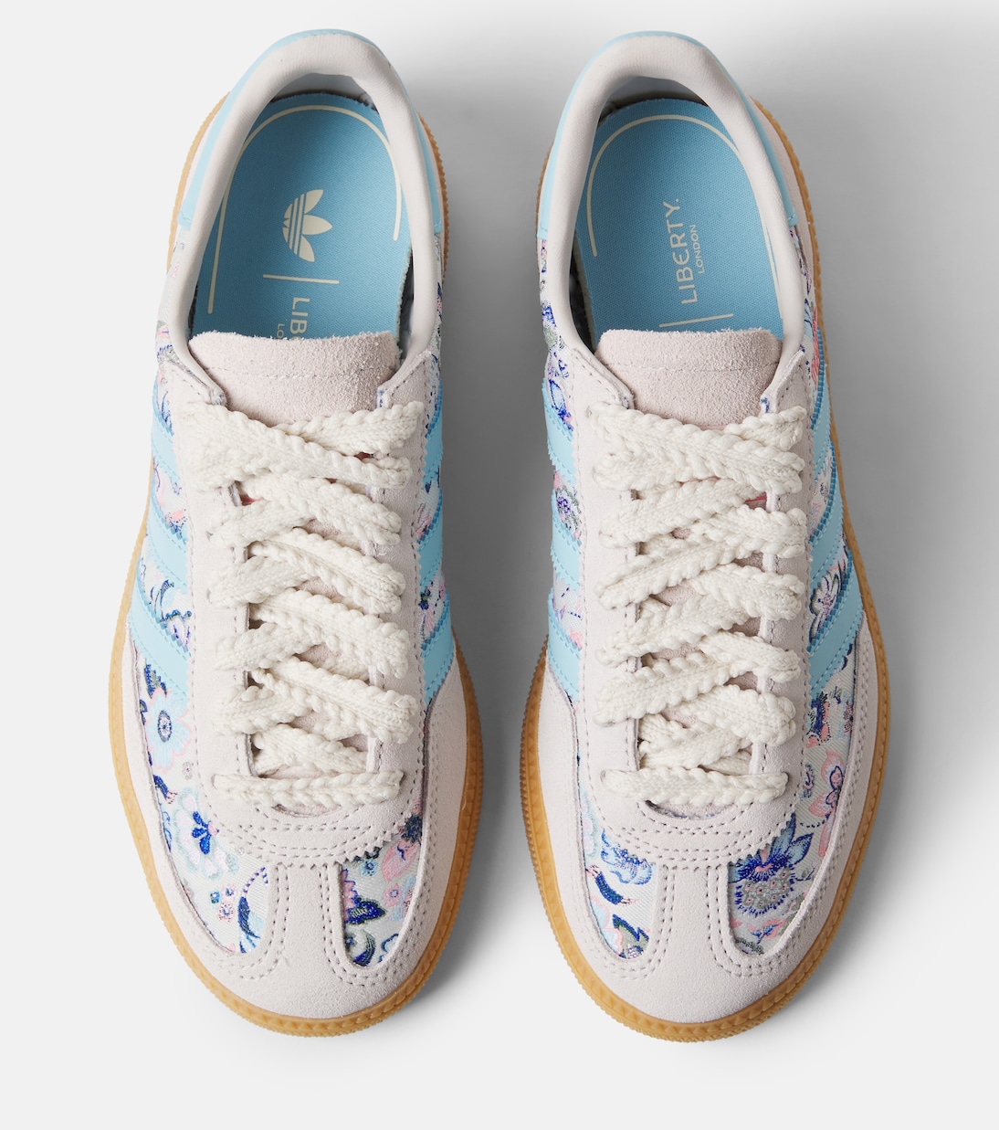  Handball Spezial floral suede-trimmed sneakers | Adidas Originals Kids