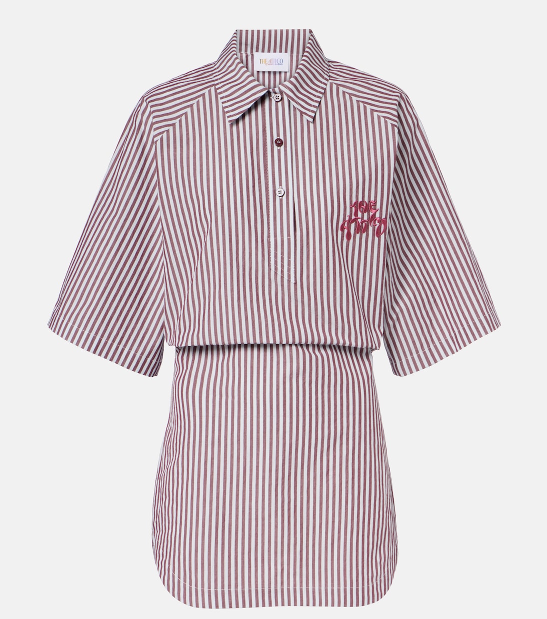 Abito polo in cotone a righe | The Attico