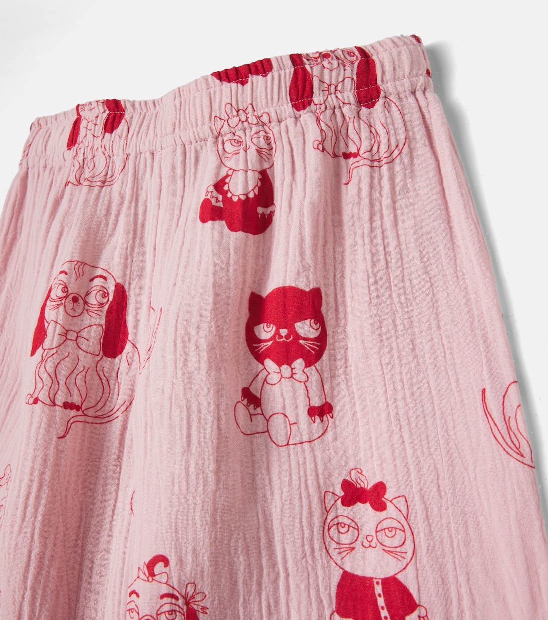 Minibabies printed cotton wide-leg pants | Mini Rodini