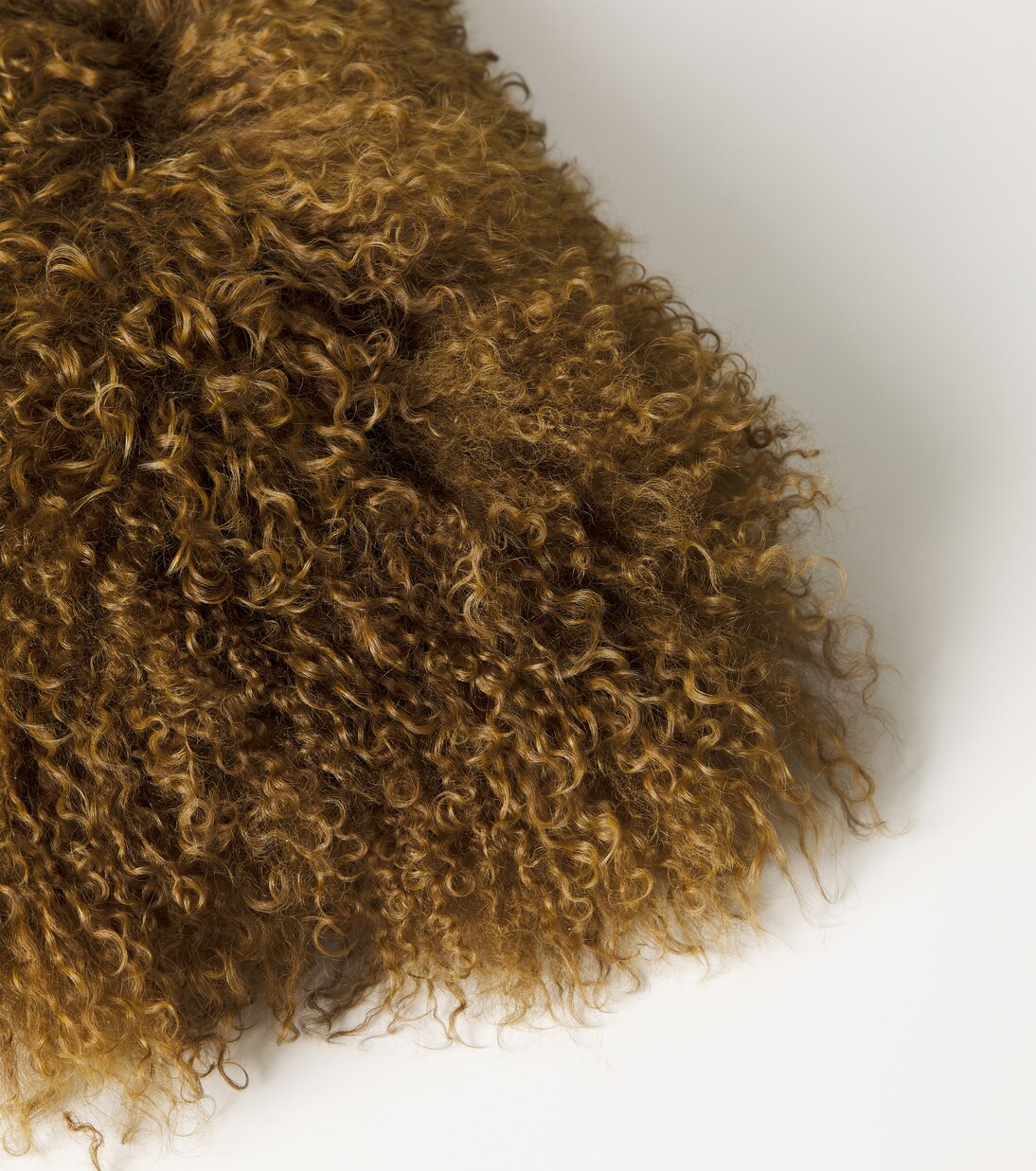 Shearling and linen cushion | Maison de Vacances