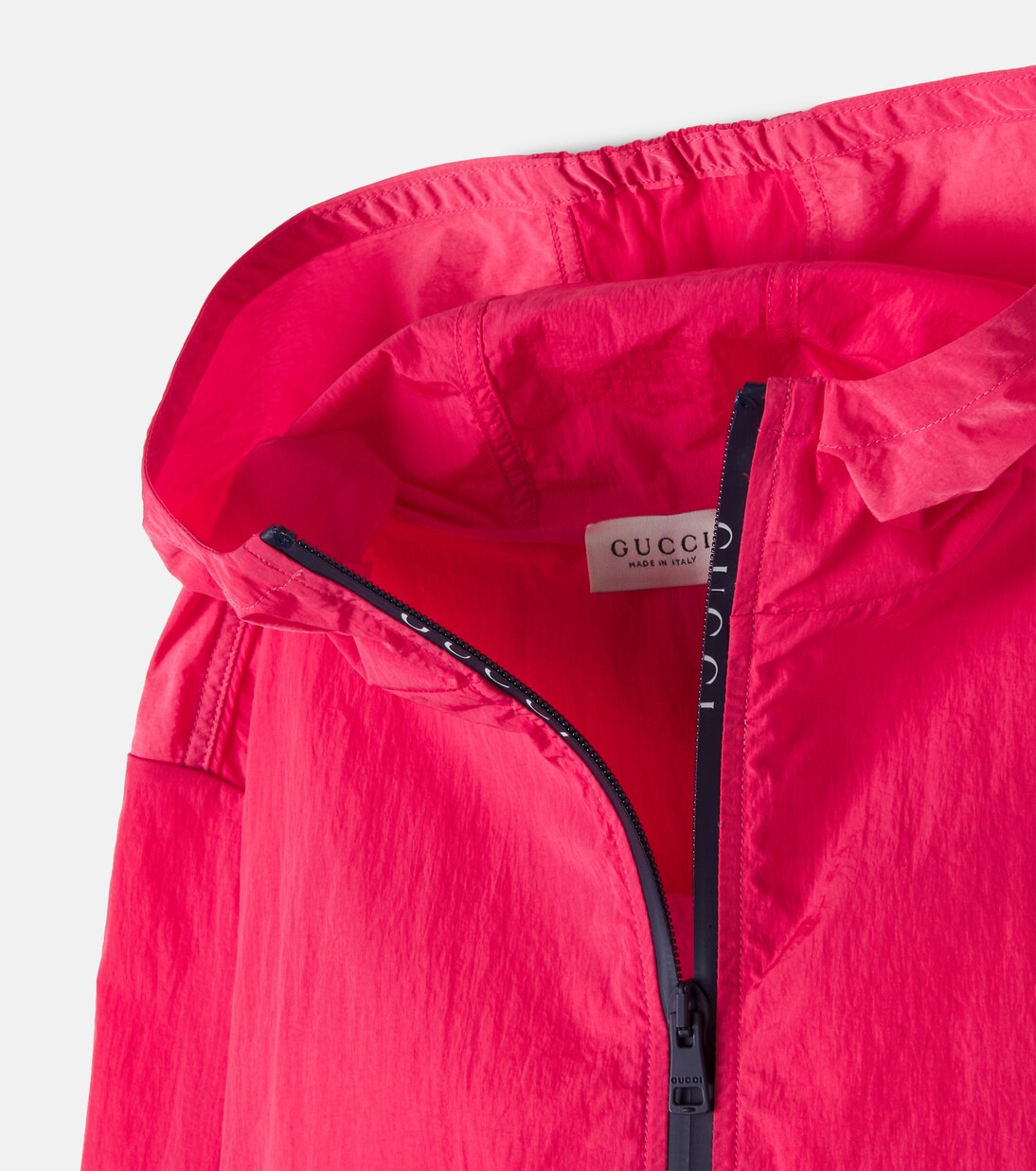 Logo oversized zip-up hoodie | Gucci Kids